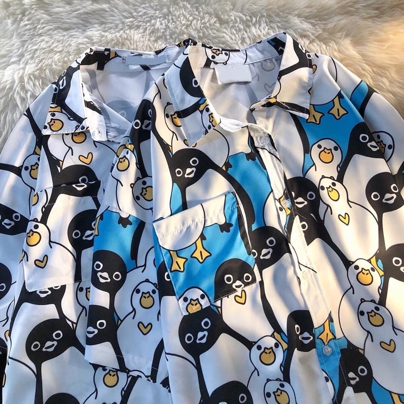 Áo Sơmi Lụa Tay Lở Unisex Hoạ Tiết Nhiều Mẫu Kèm Ảnh Thật