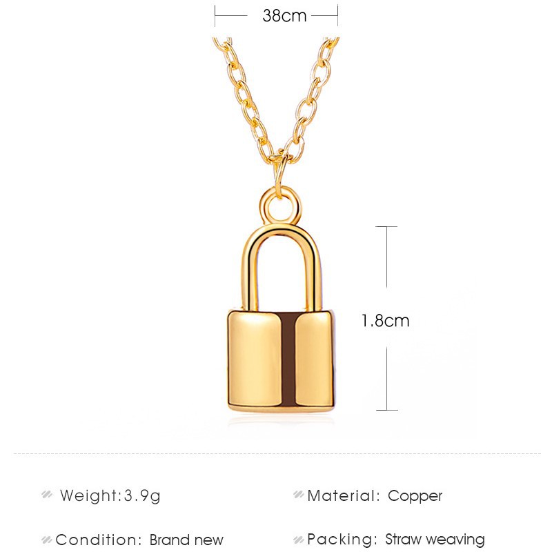 Korean Style Electroplated Padlock Pendant