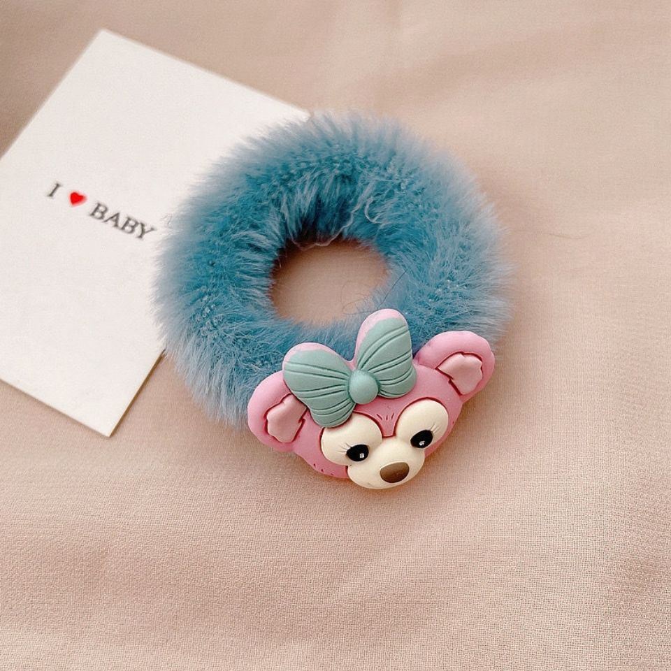 Dây Buộc Tóc Cao Su Vải Lông Hoạt Hình Phong Cách Hàn Quốc Dễ Thương Mới