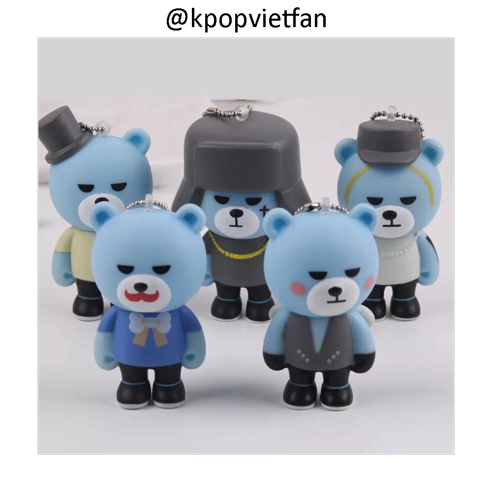 Móc khoá gấu Krunk BIGBANG đầy đủ thành viên