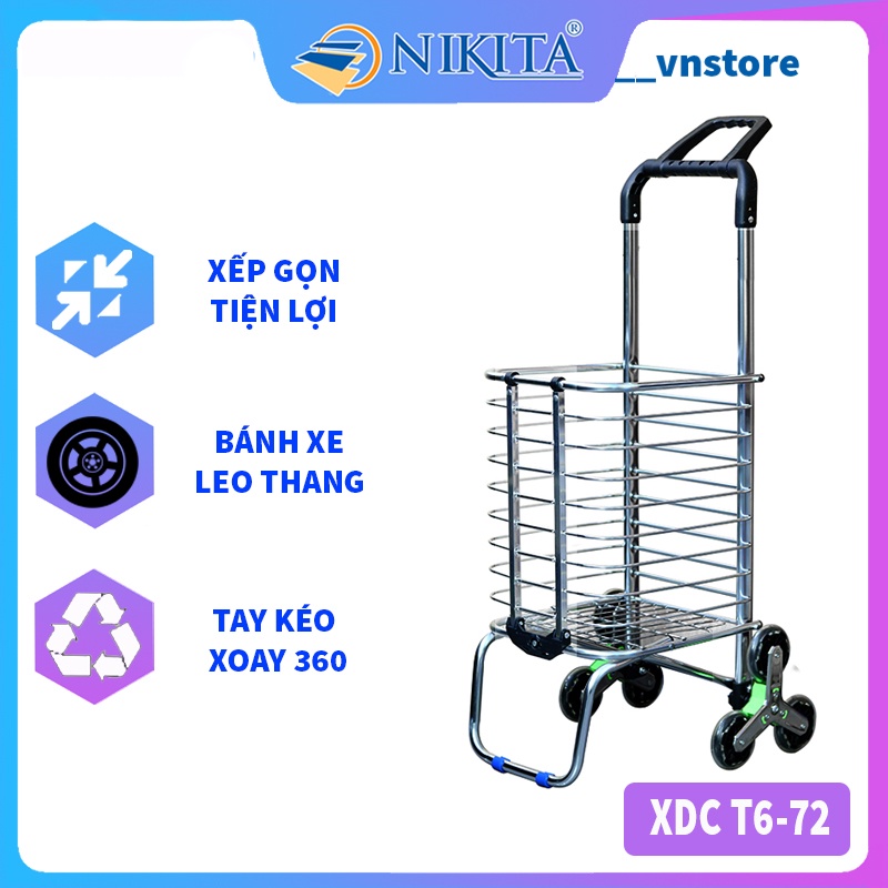 Xe đẩy, Xe kéo đi chợ, 2022 - Chính hãng NIKITA - 2 Bánh 6 Bánh 8 Bánh - INOX cao cấp