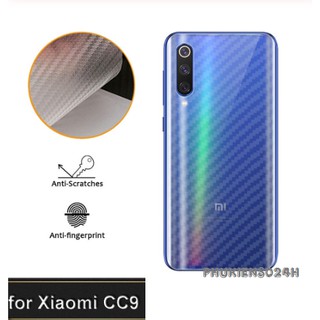 Dán carbon cho xiaomi cc9 phim mờ lưng carbon miếng dán phía sau