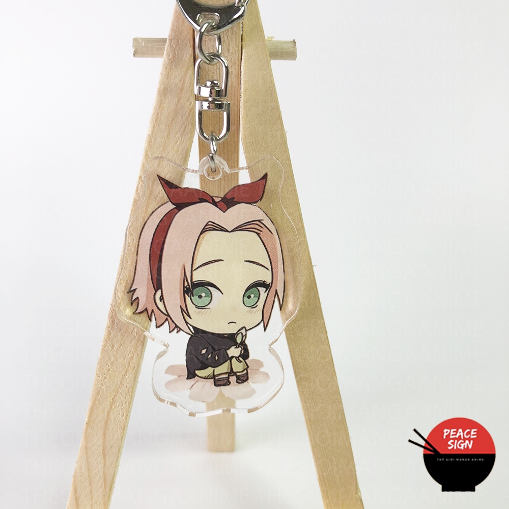 ( Mica trong acrylic) Móc khóa NARUTO SHIPPUDEN ver ĐẦU TO CUTE in hình anime chibi