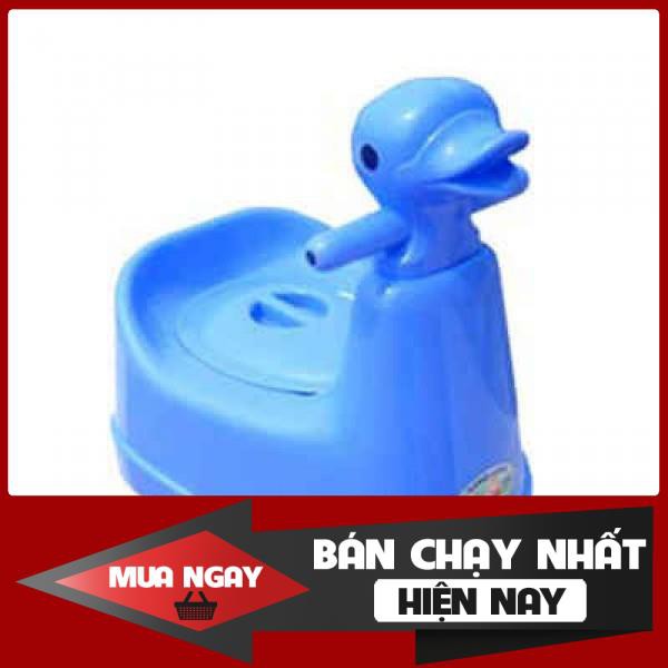 Bô vệ sinh con vịt nhựa Việt Nhật màu xanh - vàng - dụng cụ đi vệ sinh tiện dụng cho bé - nhà cửa và đời sống