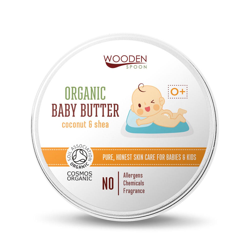 Kem dưỡng da và massage cho trẻ sơ sinh và trẻ nhỏ hữu cơ Wooden Spoon 100ml