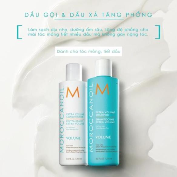 FREESHIP1 MS5 DẦU GỘI VÀ XẢ TĂNG PHỒNG MOROCCANOIL VOLUME CHO TÓC MỎNG CT6 MS5