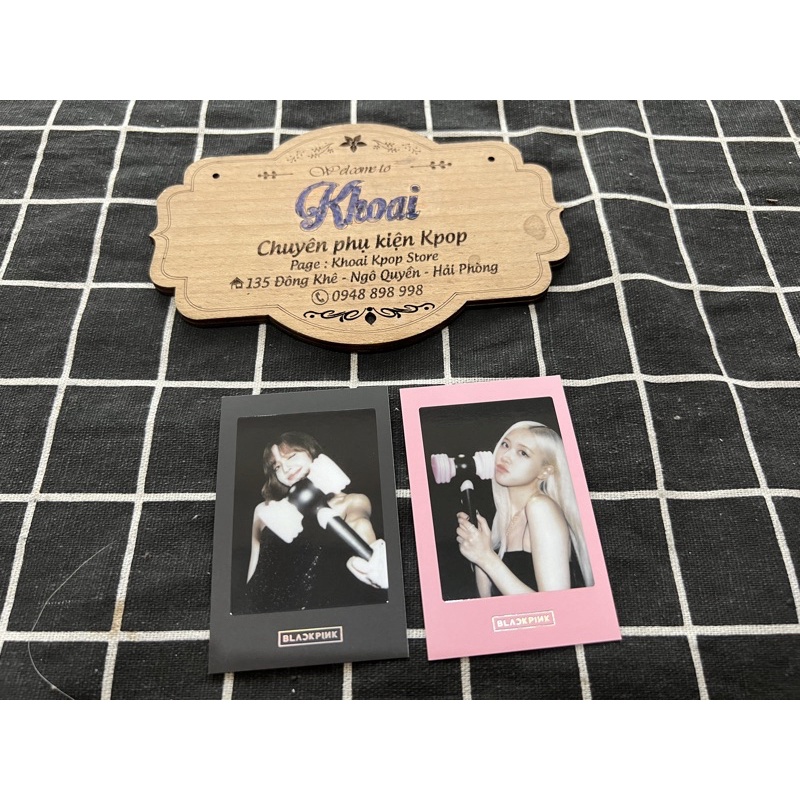 Card ảnh Blackpink Rose Lisa Jisoo Jennie lightstick ver 2 hàng chính hãng