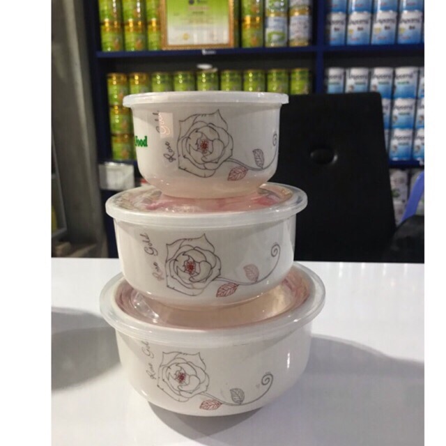 Bộ thố sứ có nắp hút chân không hình ngẫu nhiên