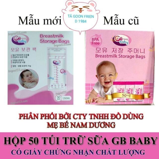 ( Mẫu mới) Combo 2 túi trữ sữa gb