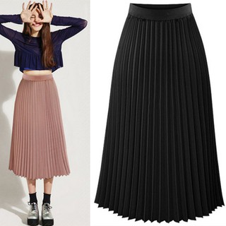 Chân váy chiffon dài xếp ly phong cách thời trang dành cho nữ