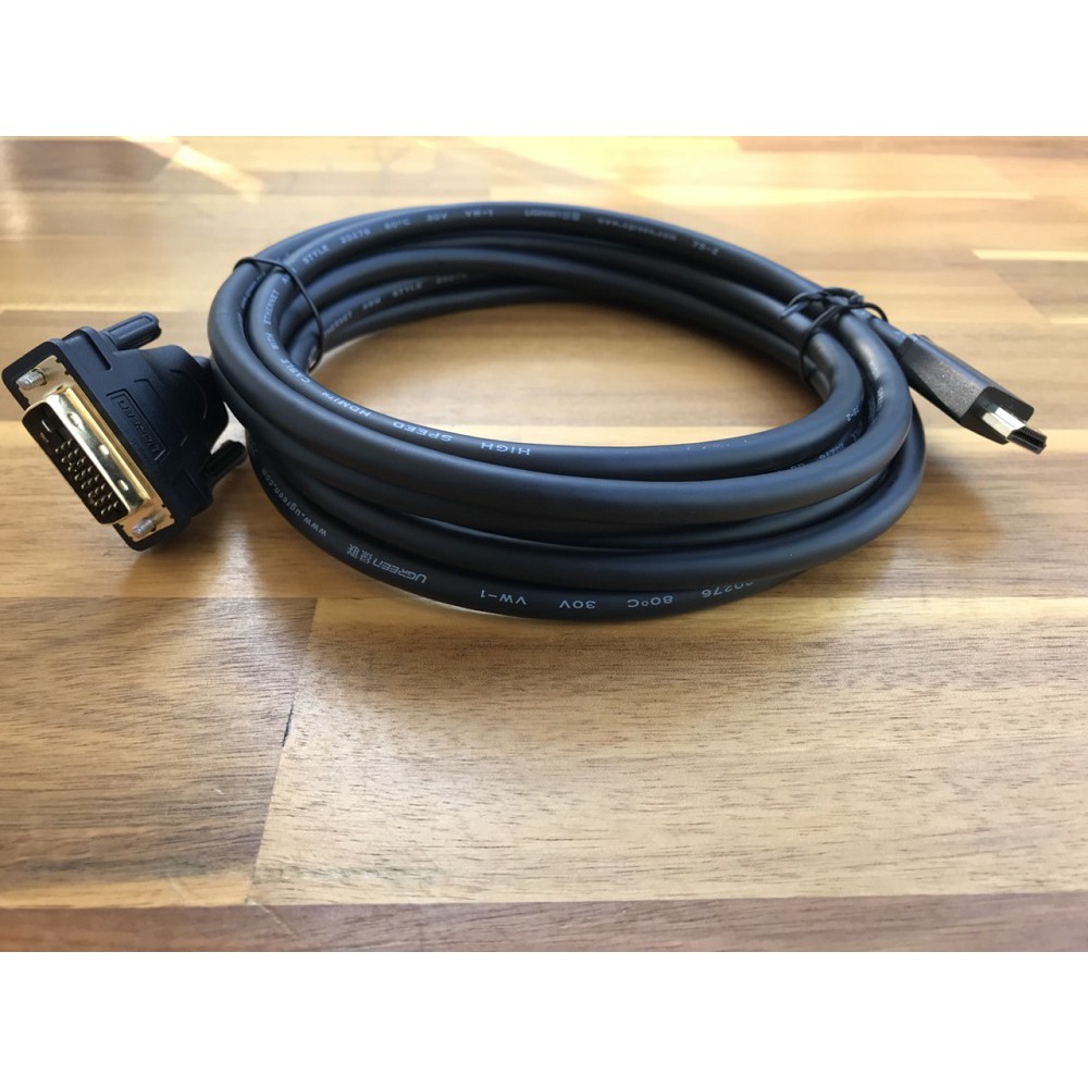 Cáp HDMI To DVI ( 24+1 ) dài 3m chính hãng Ugreen 10136