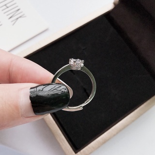Moissan diamond adjustable ring accessories women