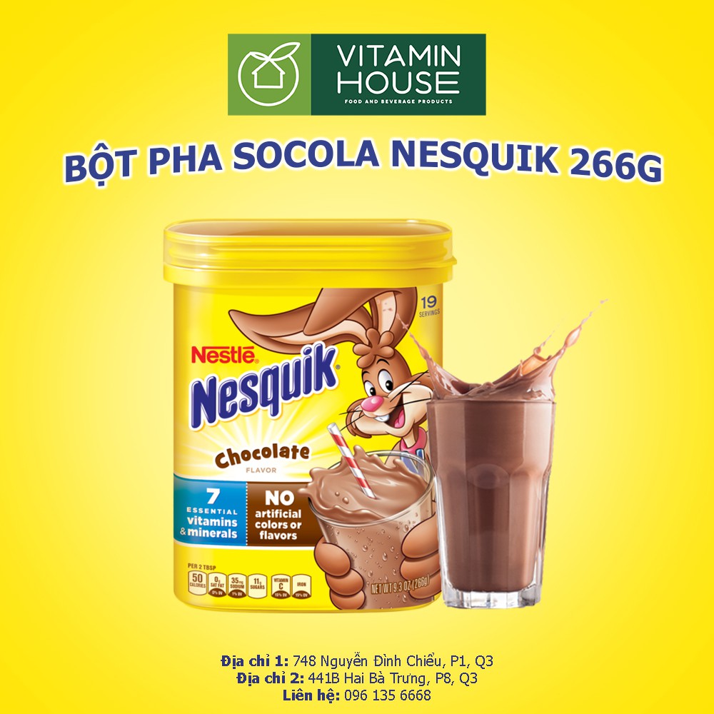 Bột socola Nesquik 266g (nhỏ) [VITAMIN HOUSE]