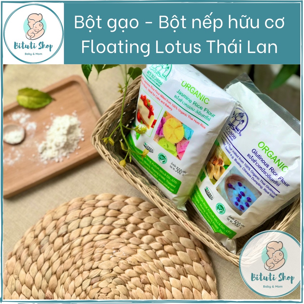 (Tách lẻ) BỘT GẠO/ BỘT NẾP HỮU CƠ THÁI LAN làm bánh cho bé ăn dặm
