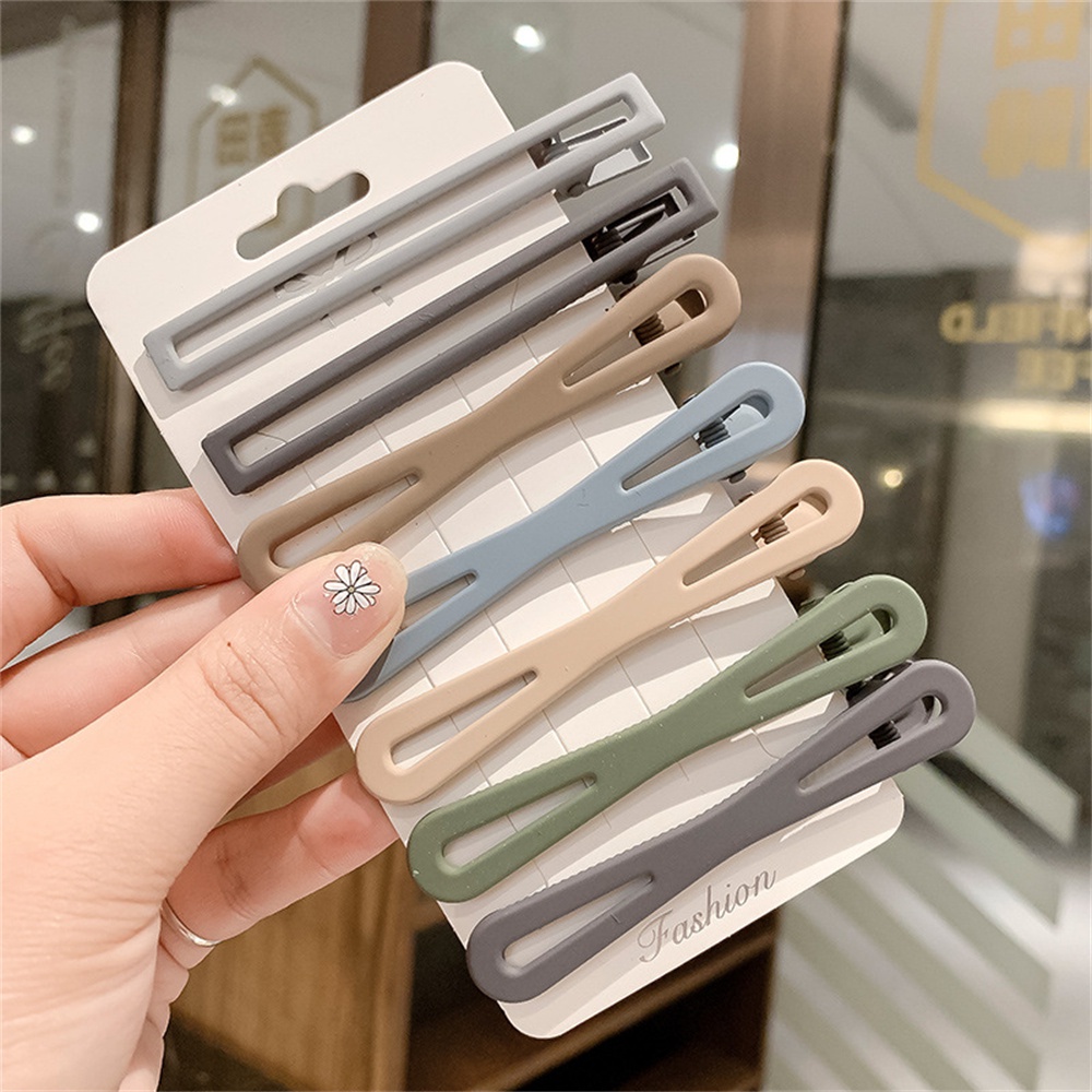 Set 7 Kẹp Tóc Màu Trơn Đơn Giản Thời Trang Cho Nữ