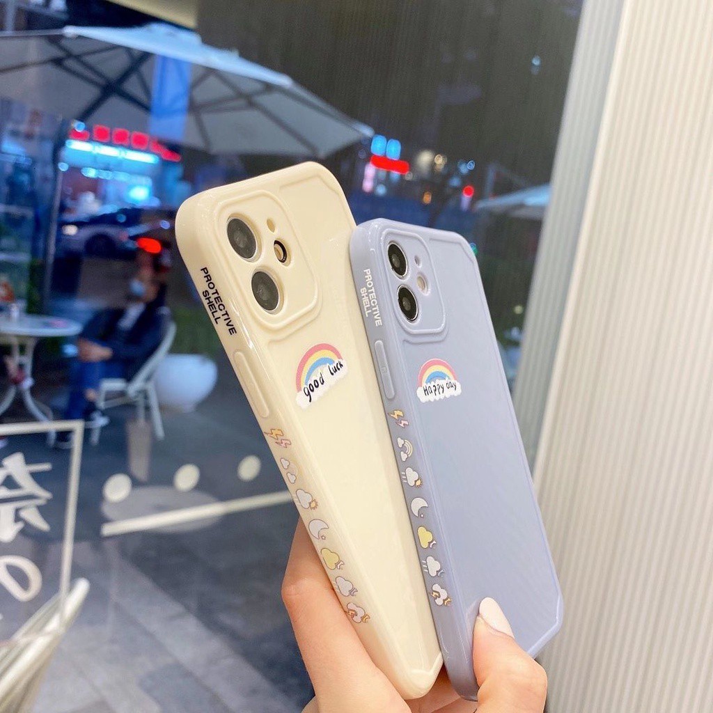 Ốp Điện Thoại Silicone Màu Cầu Vồng Cho IPhone 7 8Plus SE X XS XR XSMAX 11 11pro 11promax 12 12promax
