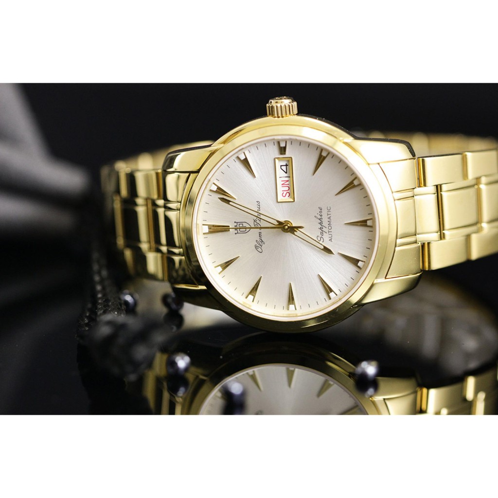 Đồng hồ nam mặt kính sapphire Olym Pianus OP990-05AMK trắng