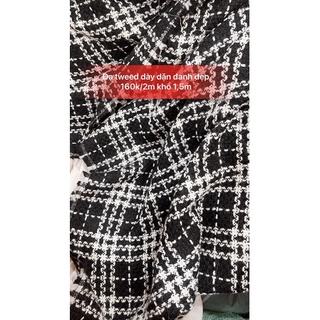 Dạ tweed kẻ dày dặn đanh đẹp 160k/2m khổ 1,5