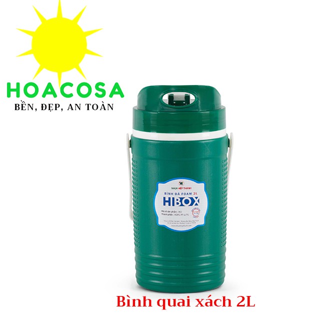 Bình Nước Đá Có Quai Xách 1 lít /1.6 lít /2 lít Hibox (Nhựa Hiệp Thành) Giữ Nhiệt Lâu, Bền, Đẹp . Đồ Gia Dụng Hoacosa