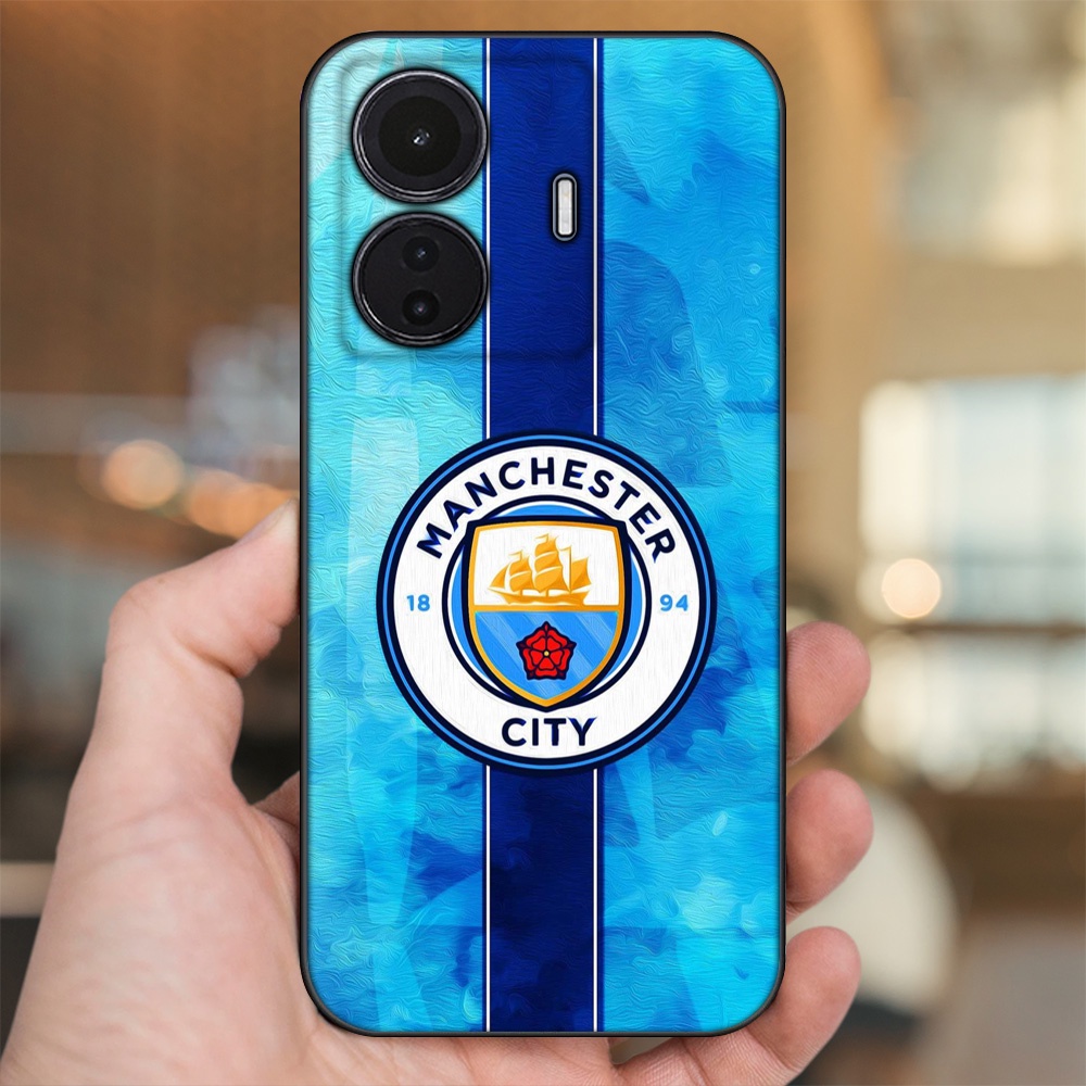 Ốp lưng Vivo T1 5G viền đen in hình Manchester City MC