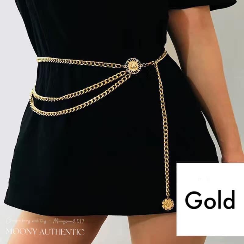 Belt thắt lưng xích mix váy UK