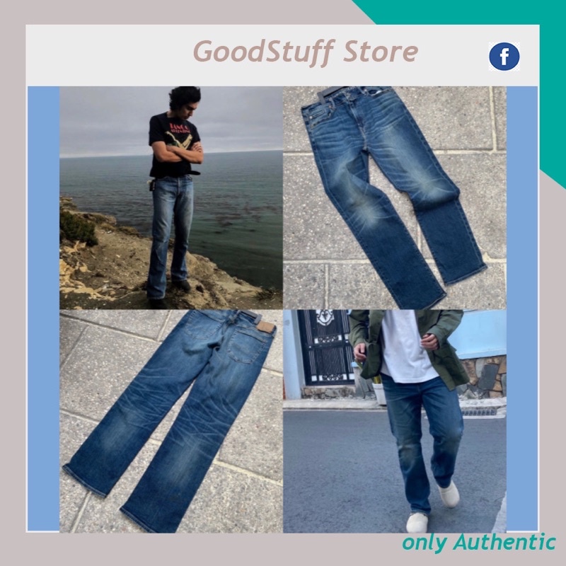 (BIGSIZE 38-42)Quần Jeans nam ống rộng suông chính hãng Mỹ ( màu Indigo Blue ) -Straight Fit -Có Bigsize