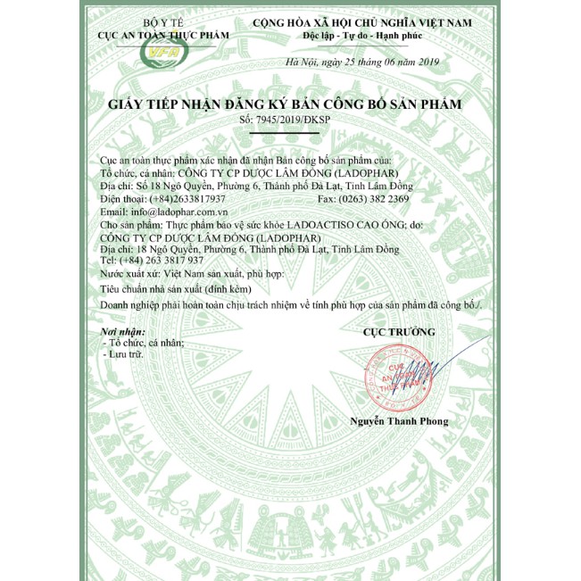 Atiso cao ống Ladophar vị Ngọt hoàn toàn từ thiên nhiên. | BigBuy360 - bigbuy360.vn