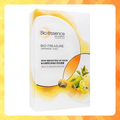 Hộp 12 miếng Mặt nạ Bio-essence dưỡng trắng da chiết xuất thanh yên Yuzu Nhật Bản