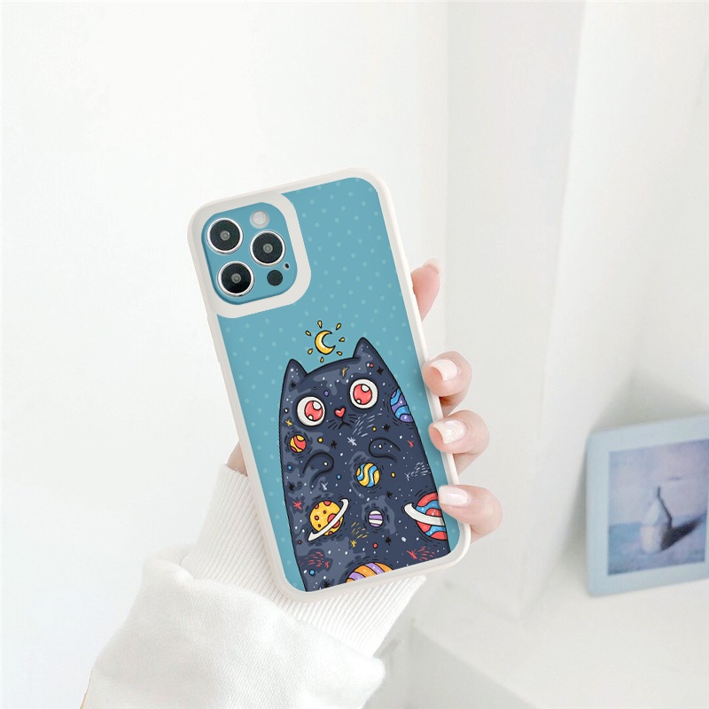 Ốp Lưng Màu Bảo Vệ CAMERA  vuông CẶP MÈO MẶT TRĂNG ốp iphone 12 pro /x/ 8plus/11 pro/11/12 pro max/13/promax  tr1064