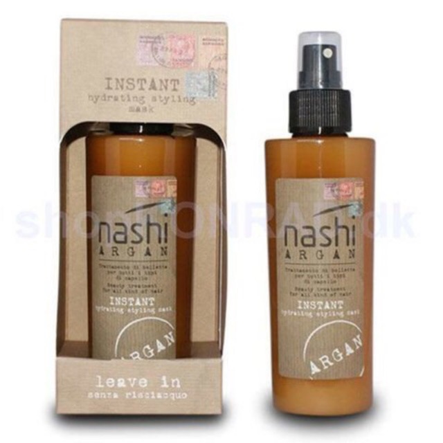 Xịt dưỡng xả khô NASHI ARGAN HYDRATING STYLING MASK LEAVE IN làm phồng tóc 150ml "
