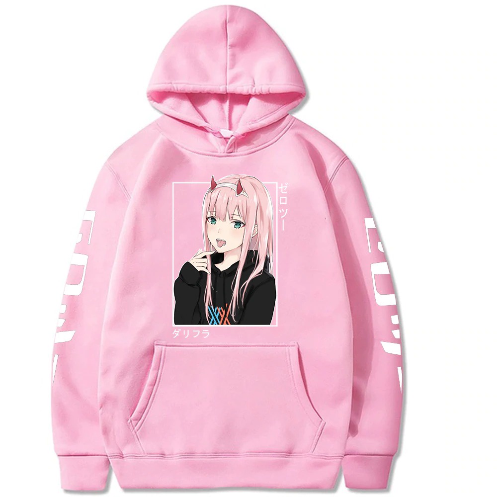 Anime Darling Trong Franxx Bằng Không Hai Khoác Harajuku Giày Dạo Phố Đồ Họa Áo Nỉ Unisex Khoác Hoodie