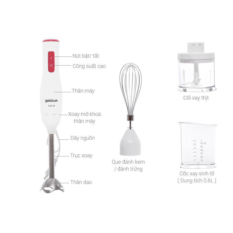 Máy xay cầm tay GOLDSUN GHB-41 (W)