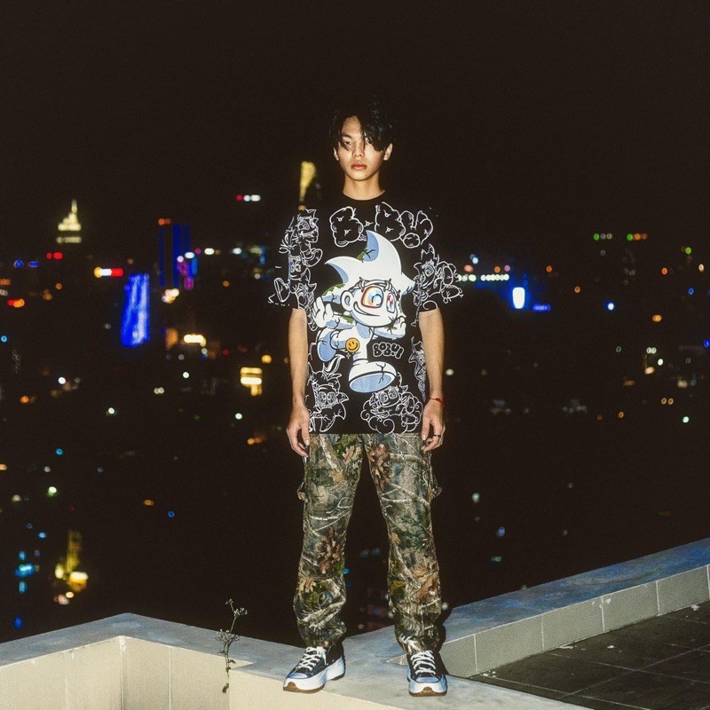 BOBUI BEBIBO OVERPRINT TEE/ BLACK