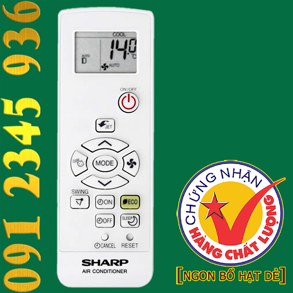 Remote Điều khiển cho Điều hòa Máy lạnh SHARP "HÀNG ĐẸP". (Mẫu số 5)