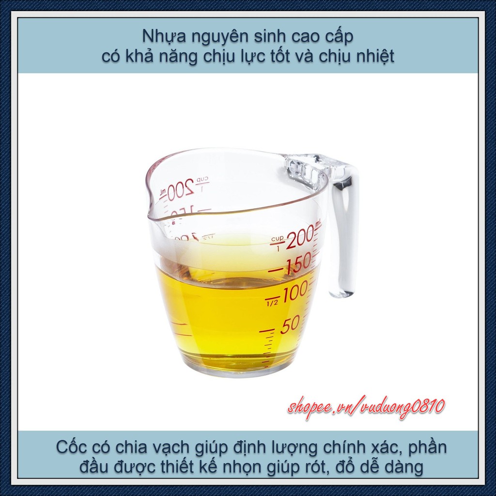 Cốc đong chia vạch Inochi - đong thực phẩm, chất lỏng