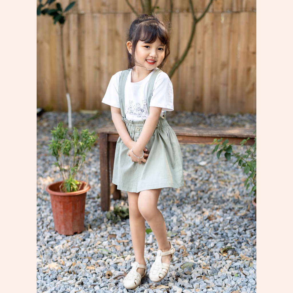 Chân váy yếm YODY 2 dây kaki cho bé CNK5008