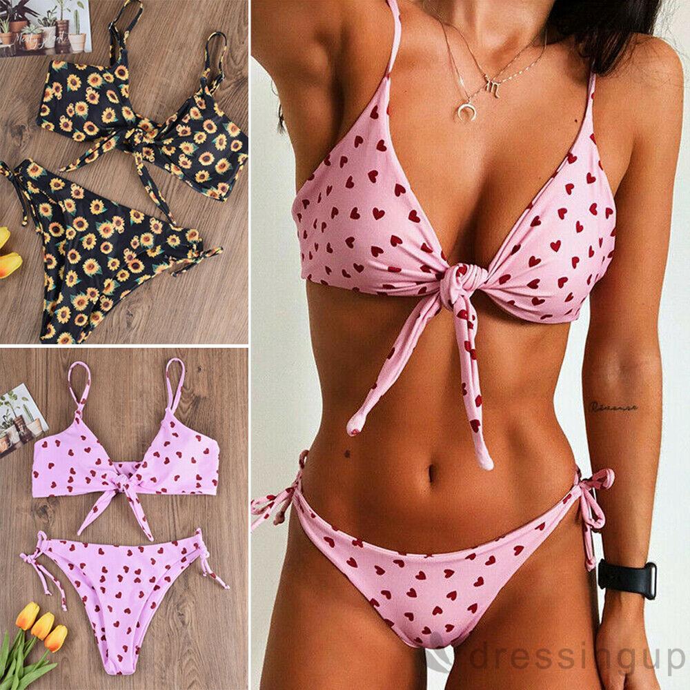 Bikini In Hoa Phối Dây Có Đệm Mút | BigBuy360 - bigbuy360.vn