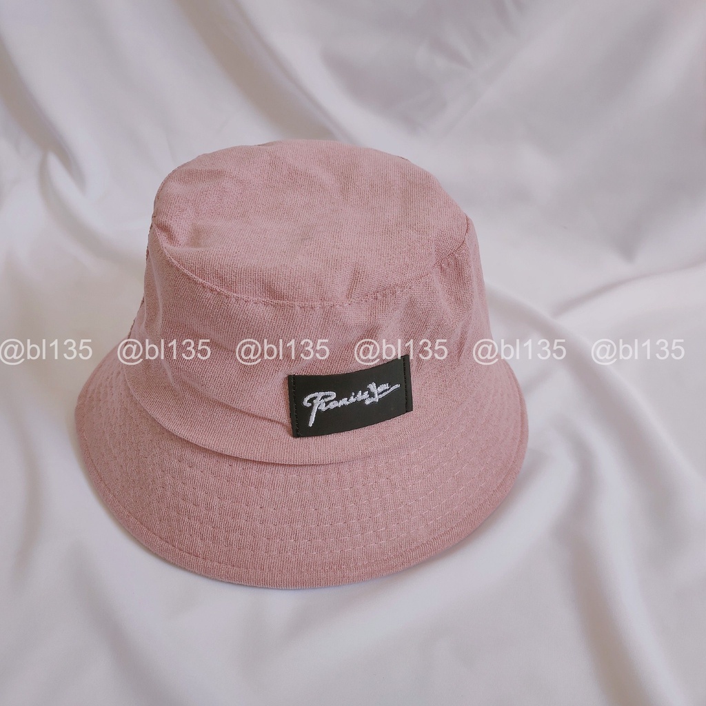 Nón Bucket Nam Nữ Thể Thao Vành Tròn 1 Lớp Đính Da Thêu Promissyou Chất Vải Nhung Thời Trang Ulzzang BL135