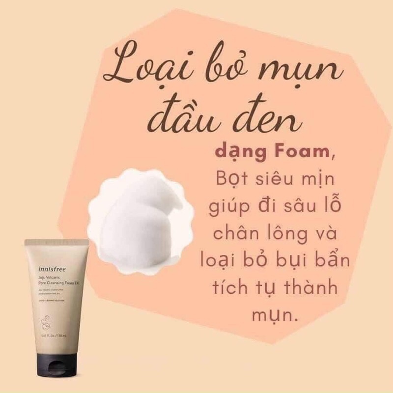 Sữa Rửa Mặt Tro Núi Lửa Innisfree , dành cho da dầu , mụn , lỗ chân lông to