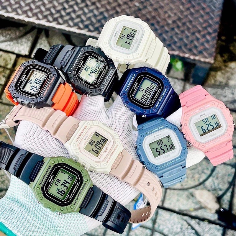 ĐỒNG HỒ CASIO CHO NAM & NỮ W-218H CHINH HÃNG