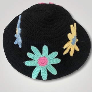 𝙁𝙡𝙤𝙬𝙚𝙧 𝙗𝙪𝙘𝙠𝙚𝙩 𝙝𝙖𝙩- nón len crochet 100% handmade
