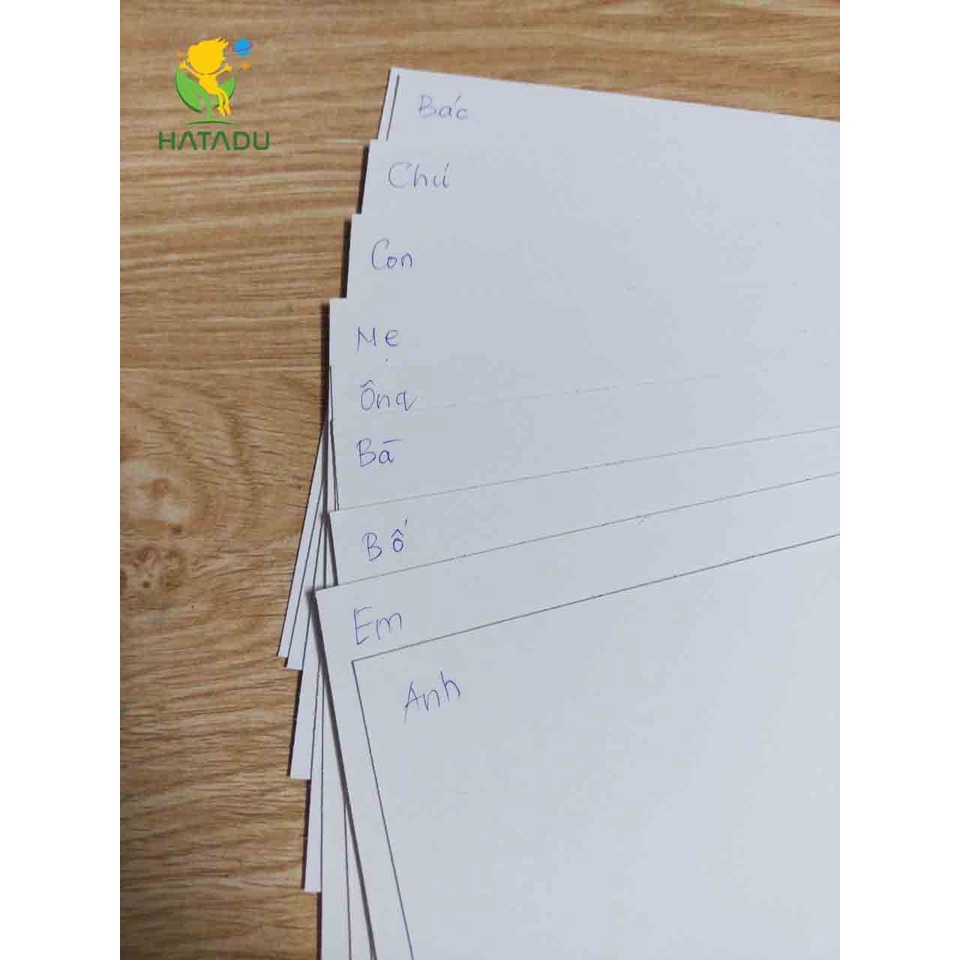 Flash Card 15x20cm Thẻ trắng giúp con biết đọc - viết sớm - Có video hướng dẫn chi tiết