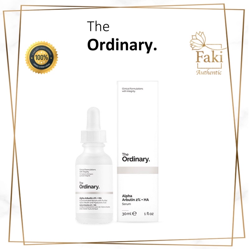 [Bill Hãng] The Ordinary Arbutin 2% + HA Serum, tinh chất dưỡng trắng - The Ordinary