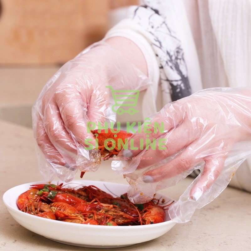 Bịch 100 Găng Tay Nilon Dùng 1 Lần Tiện Dụng Store4girls