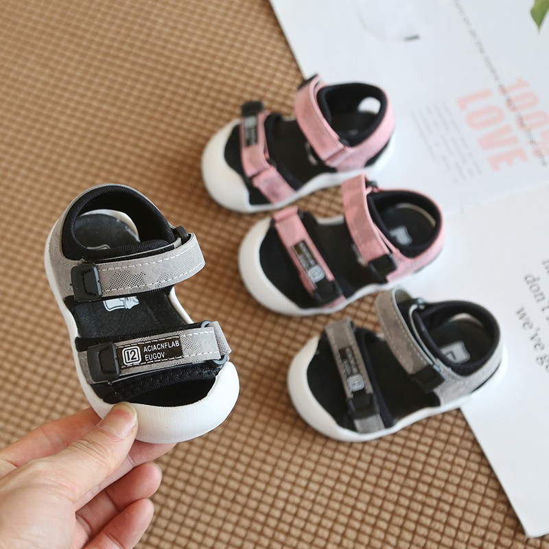 Sandal tập đi đế cao su non êm ái có chống trượt S32