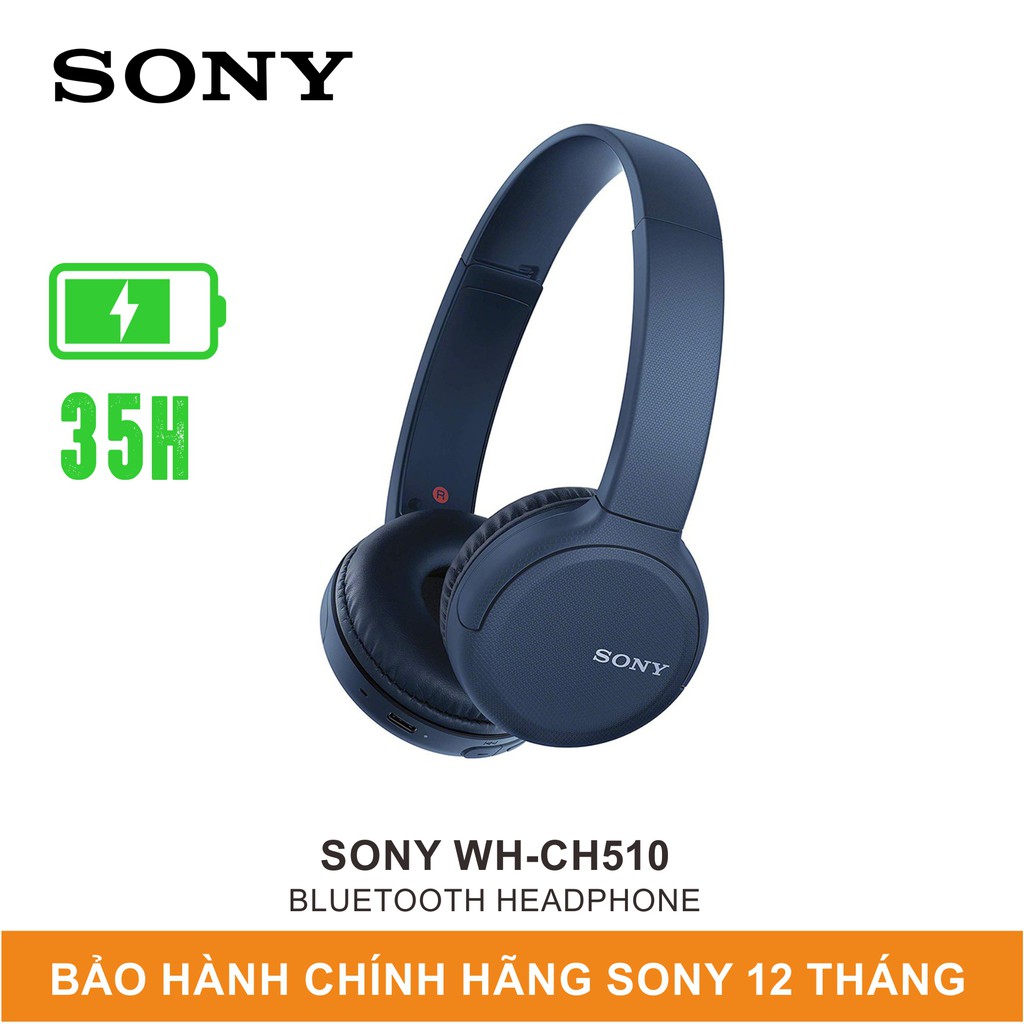 Tai Nghe Chụp Tai Bluetooth Sony WH-CH510 - Chính Hãng Sony Việt Nam - Bảo Hành 12 Tháng