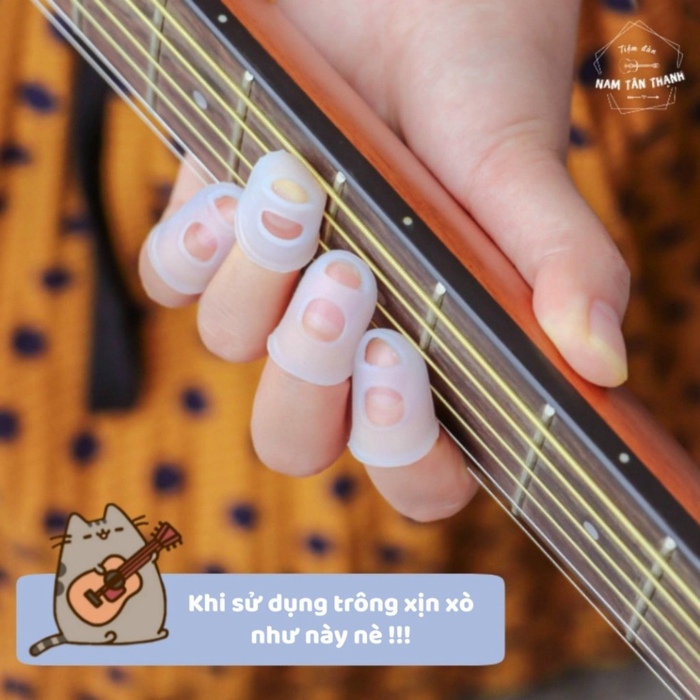 Bọc đầu ngón tay [ TẶNG PICK FENDER ] chơi GUITAR-UKULELE cao cấp