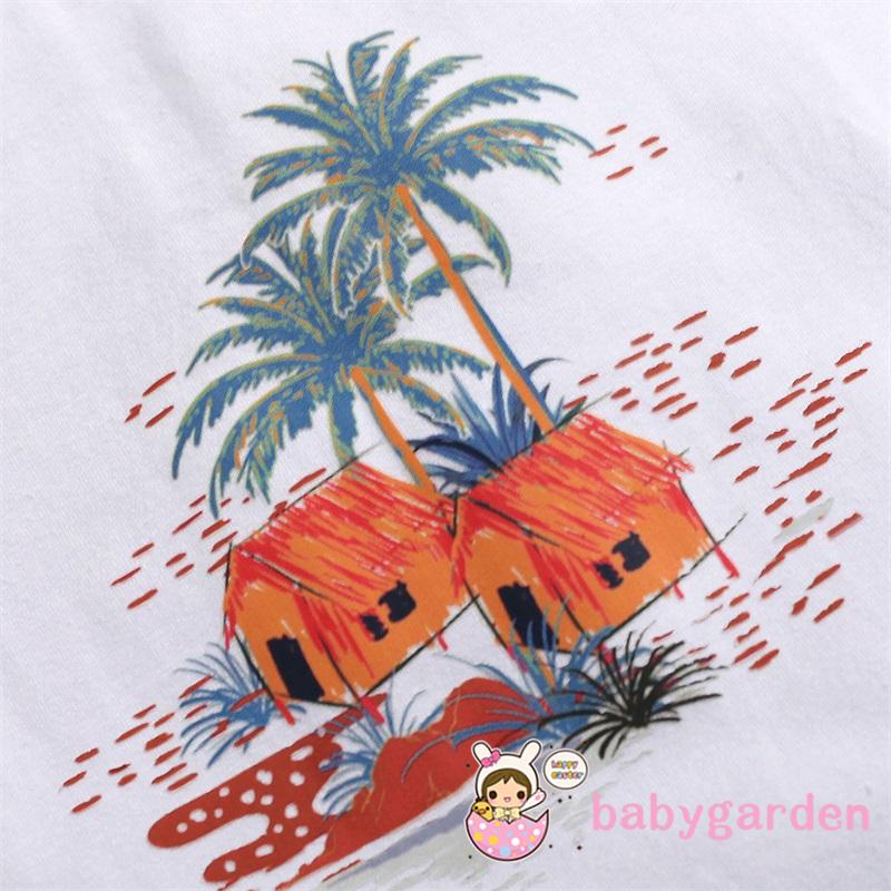 Bộ Áo Ba Lỗ In Chữ + Quần Short Đi Biển Cho Bé Trai 6 Tháng Đến 3 Tuổi