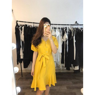 ĐẦM VÀNG CỘT NƠ EO