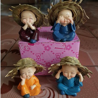Bộ tượng 4 điều không đội nón